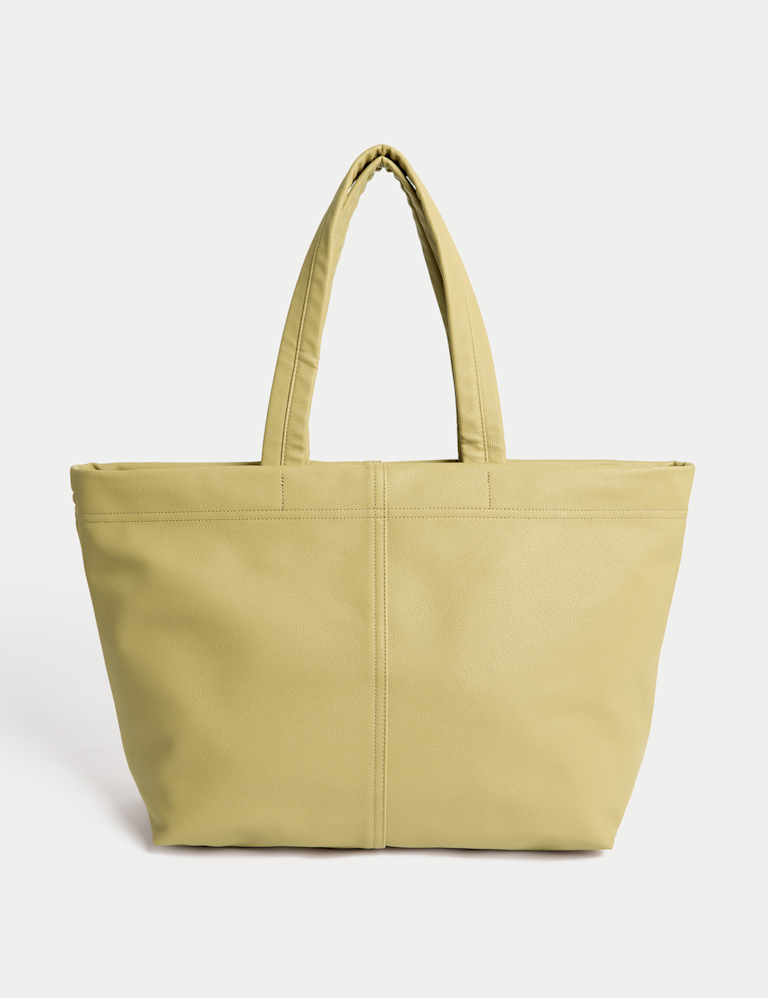 Faux Leather Tote Bag