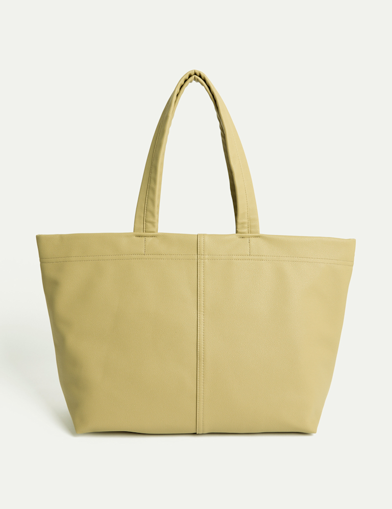 Faux Leather Tote Bag