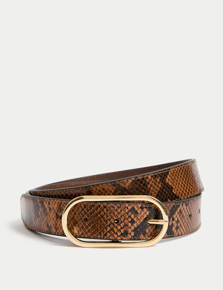 Snake Print Jeans Belt