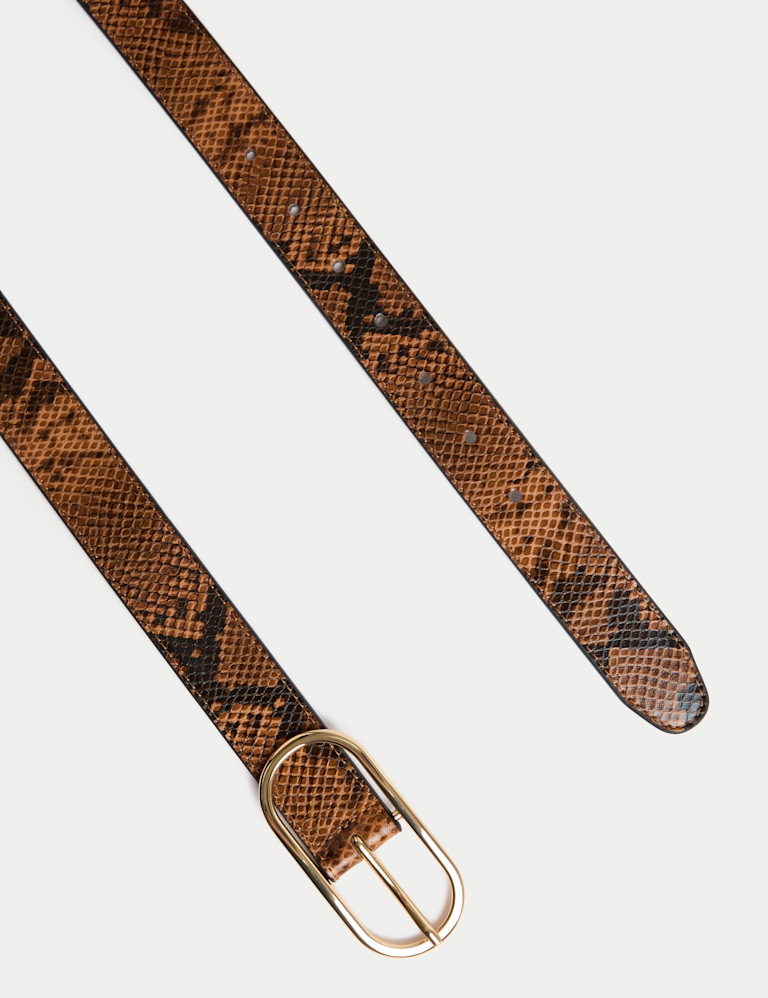 Snake Print Jeans Belt