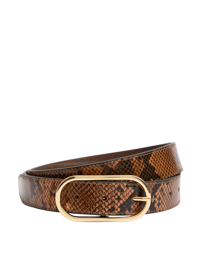 Snake Print Jeans Belt