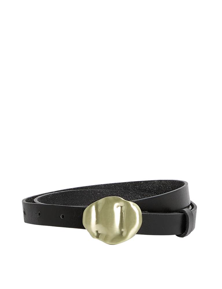 Leather Feature Buckle Jeans Belt