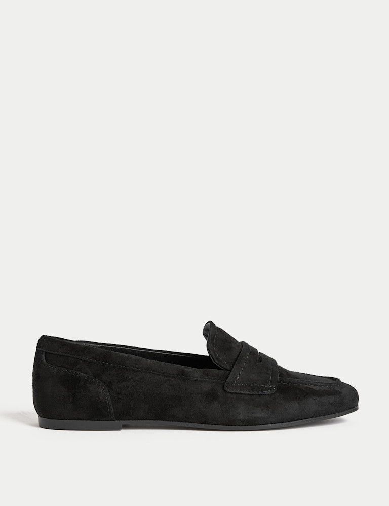 Suede Slip On Flat Loafers