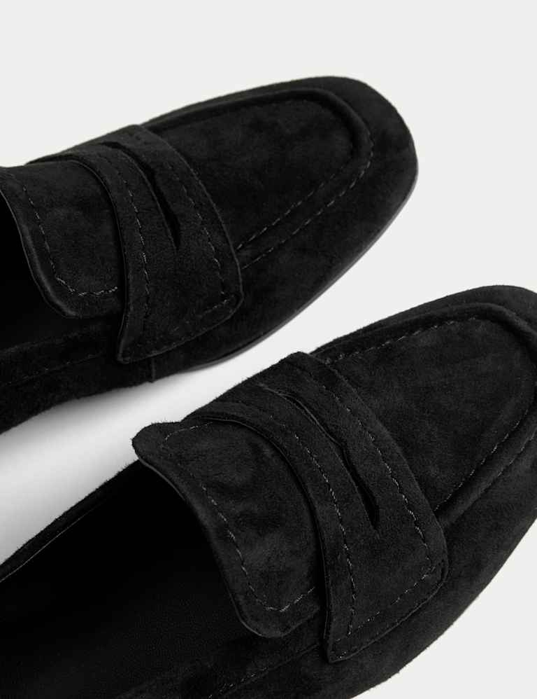Suede Slip On Flat Loafers