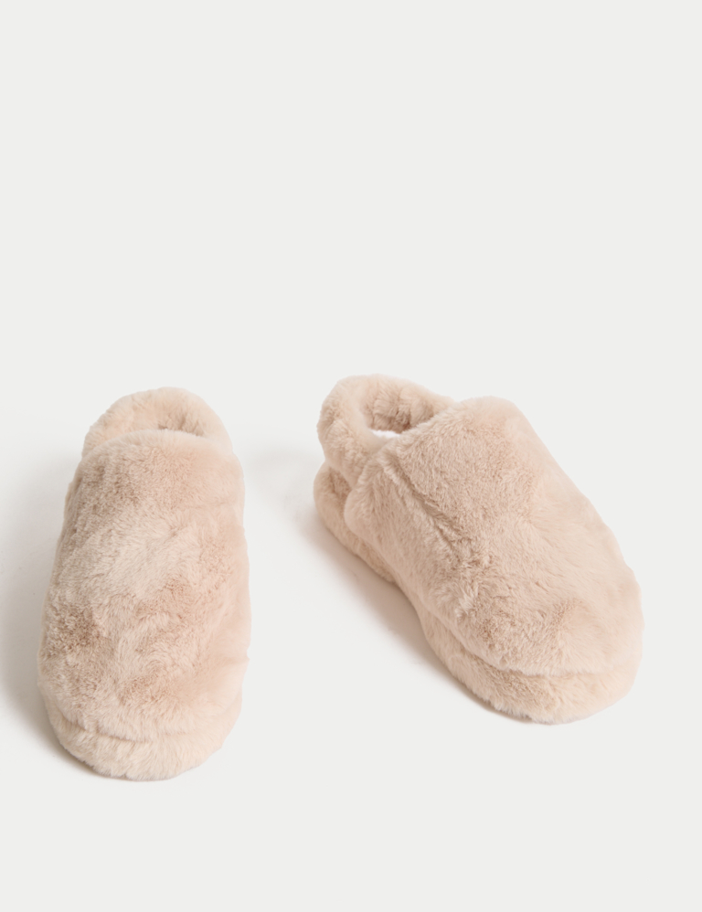 Faux Fur Mule Slippers