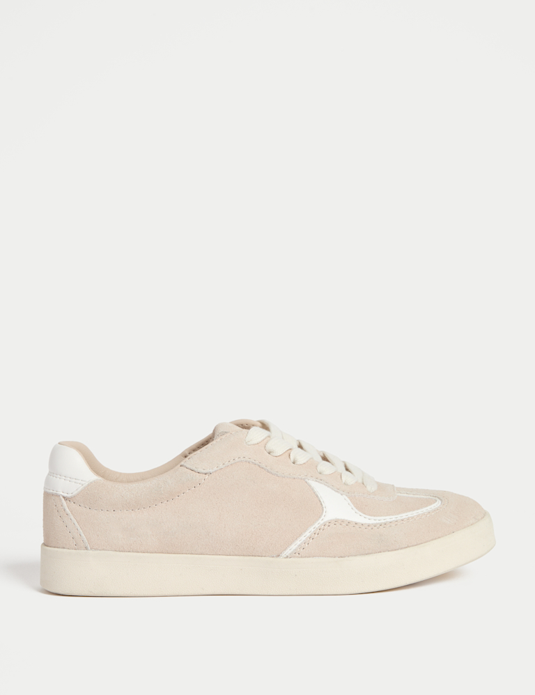 Suede Lace-Up Retro Trainers