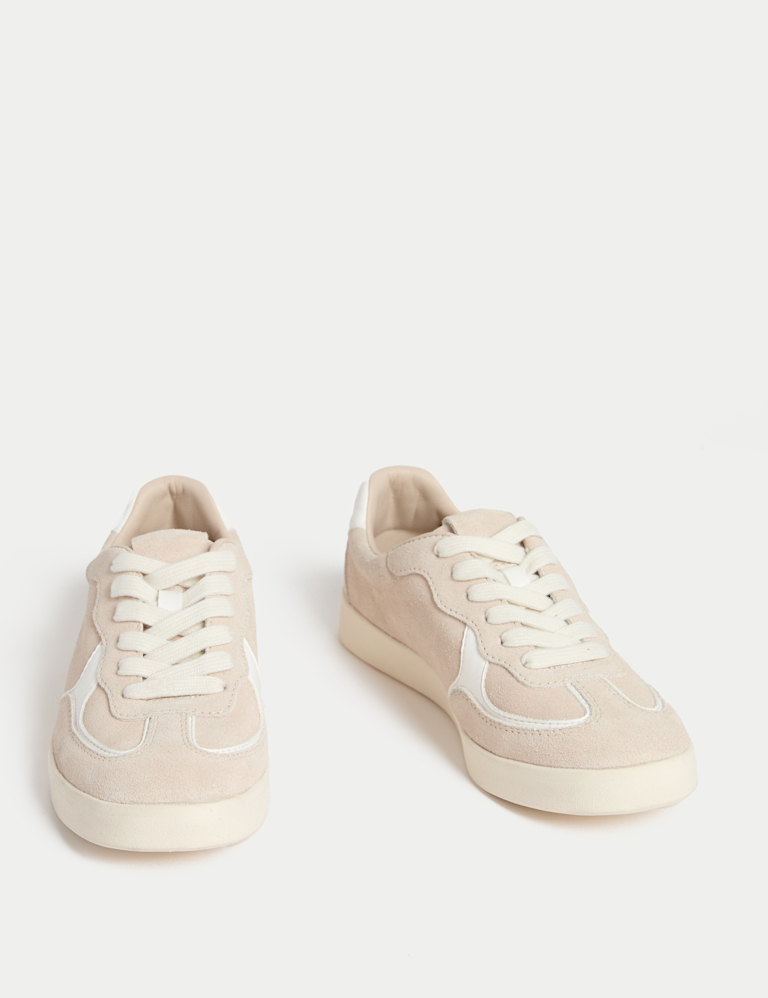 Suede Lace-Up Retro Trainers