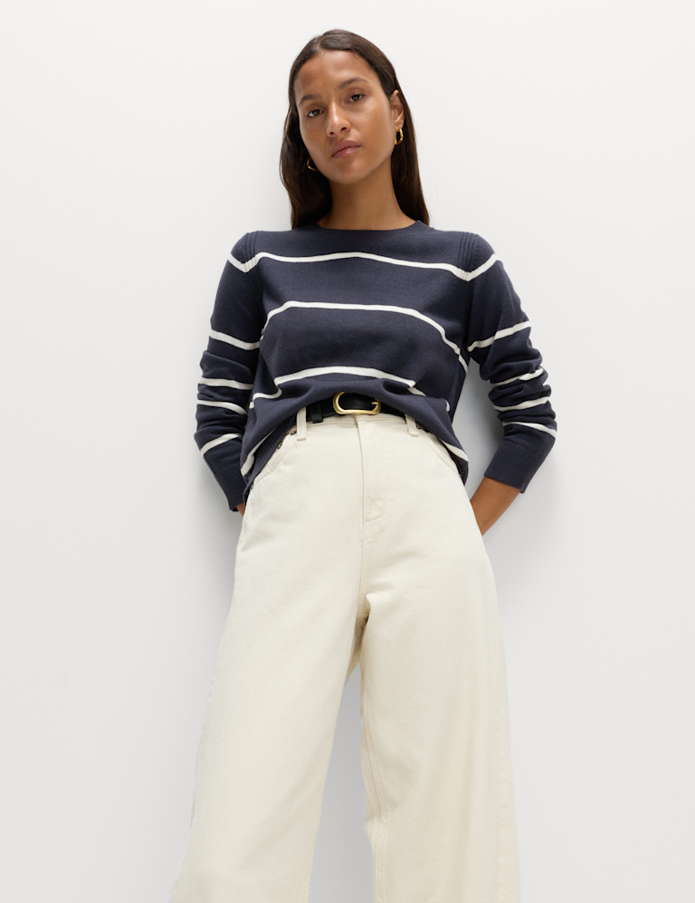 Supersoft Striped Crew Neck Jumper