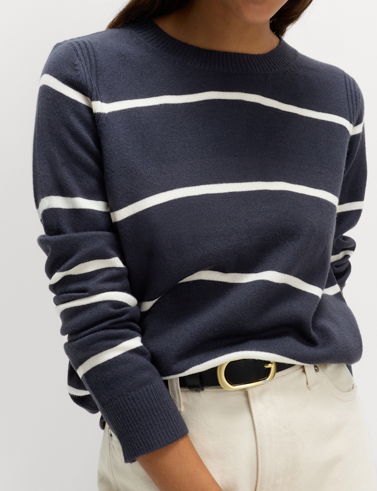 Supersoft Striped Crew Neck Jumper