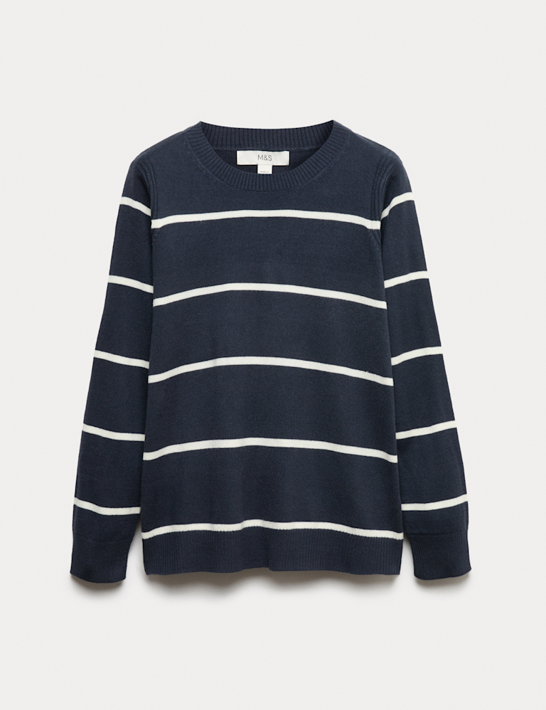Supersoft Striped Crew Neck Jumper