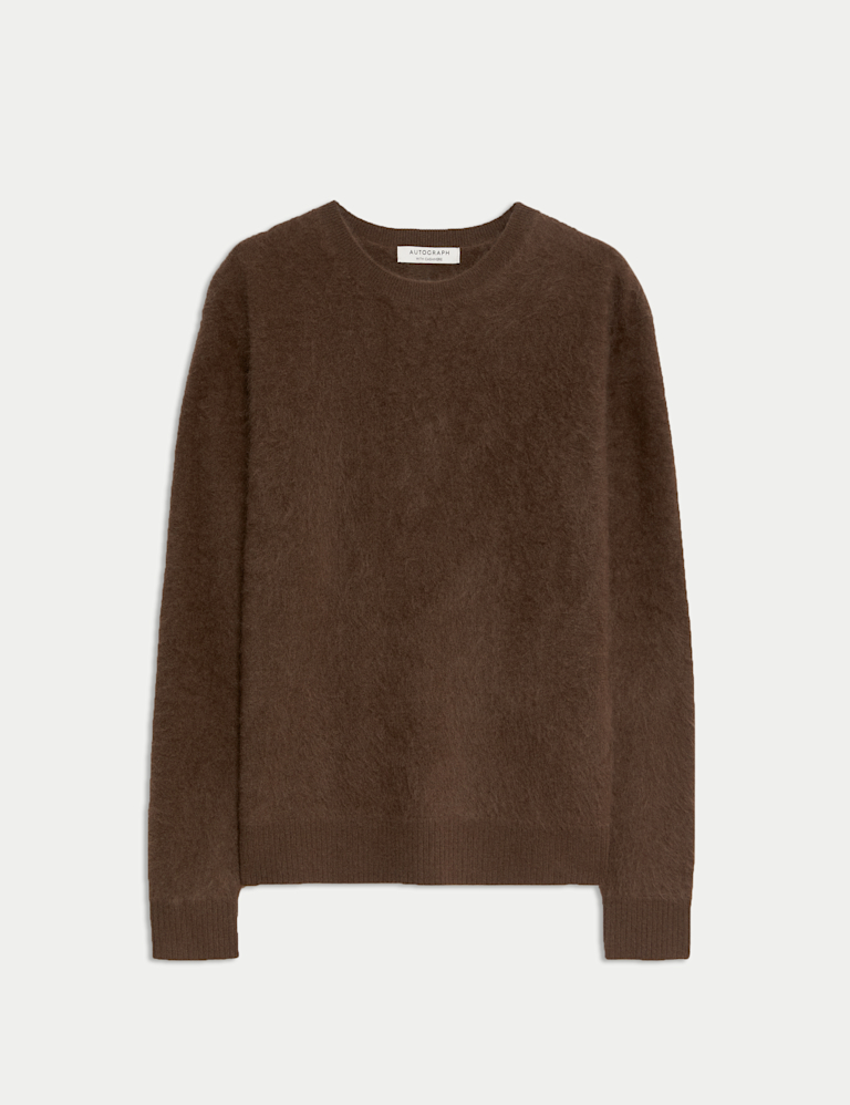 Brushed Wool with Cashmere Crew Neck Jumper