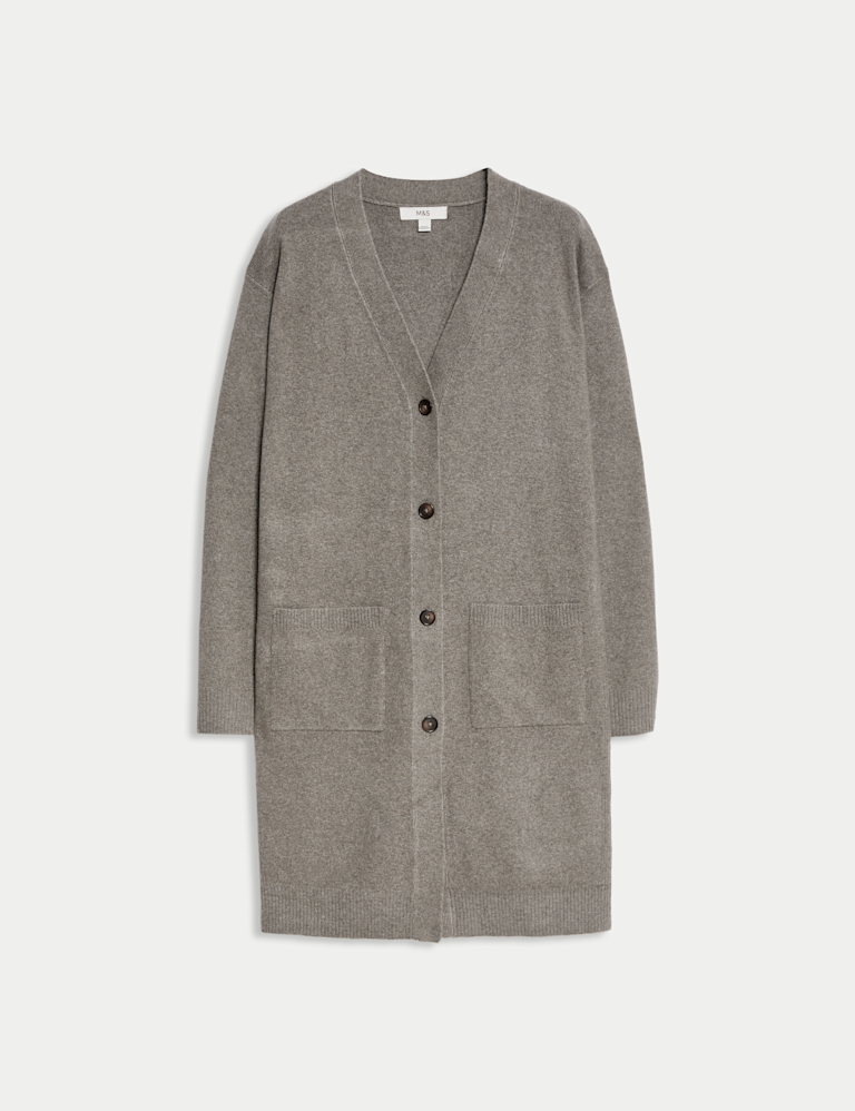 Air-Yarn V-Neck Longline Cardigan