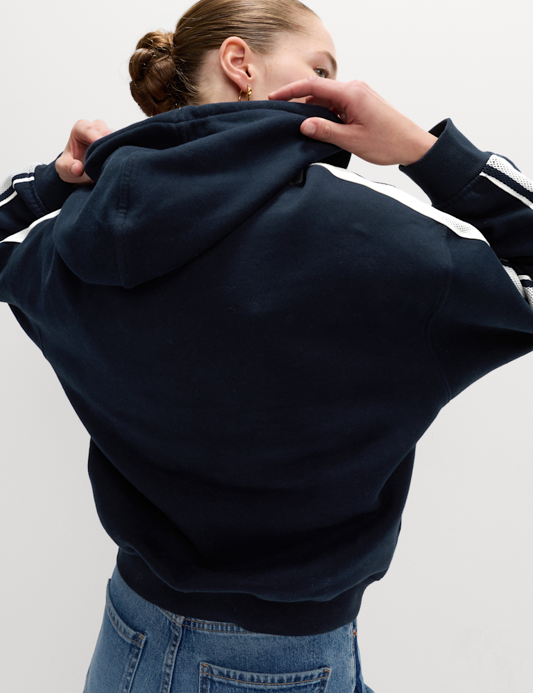 Pure Cotton Side Stripe Hoodie