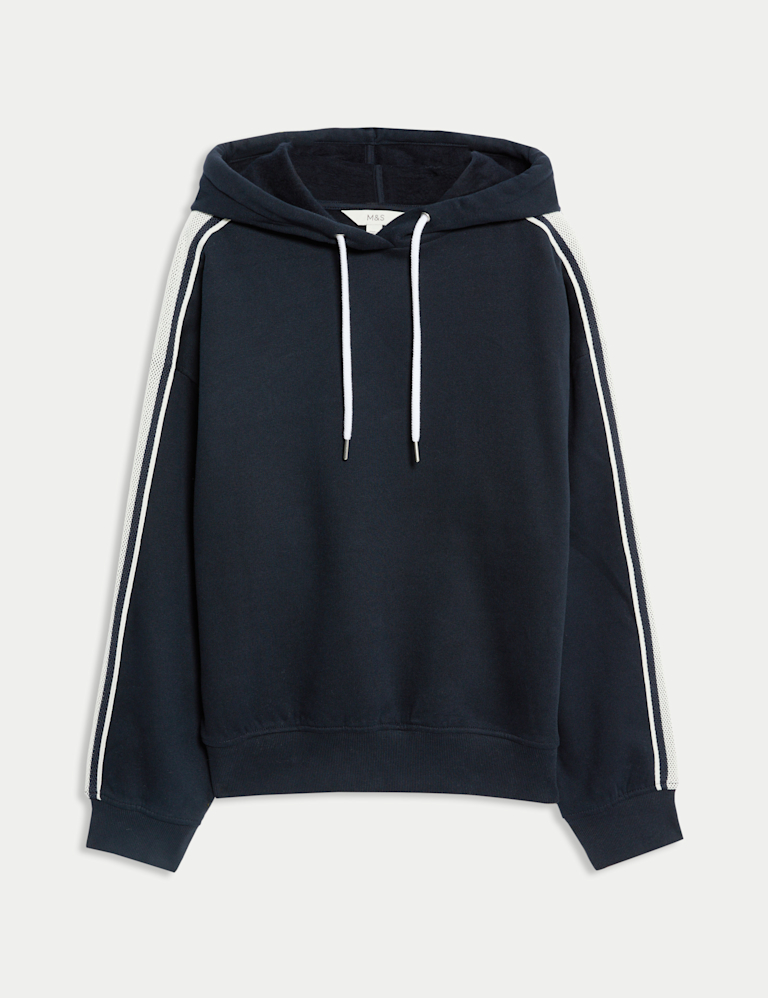 Pure Cotton Side Stripe Hoodie