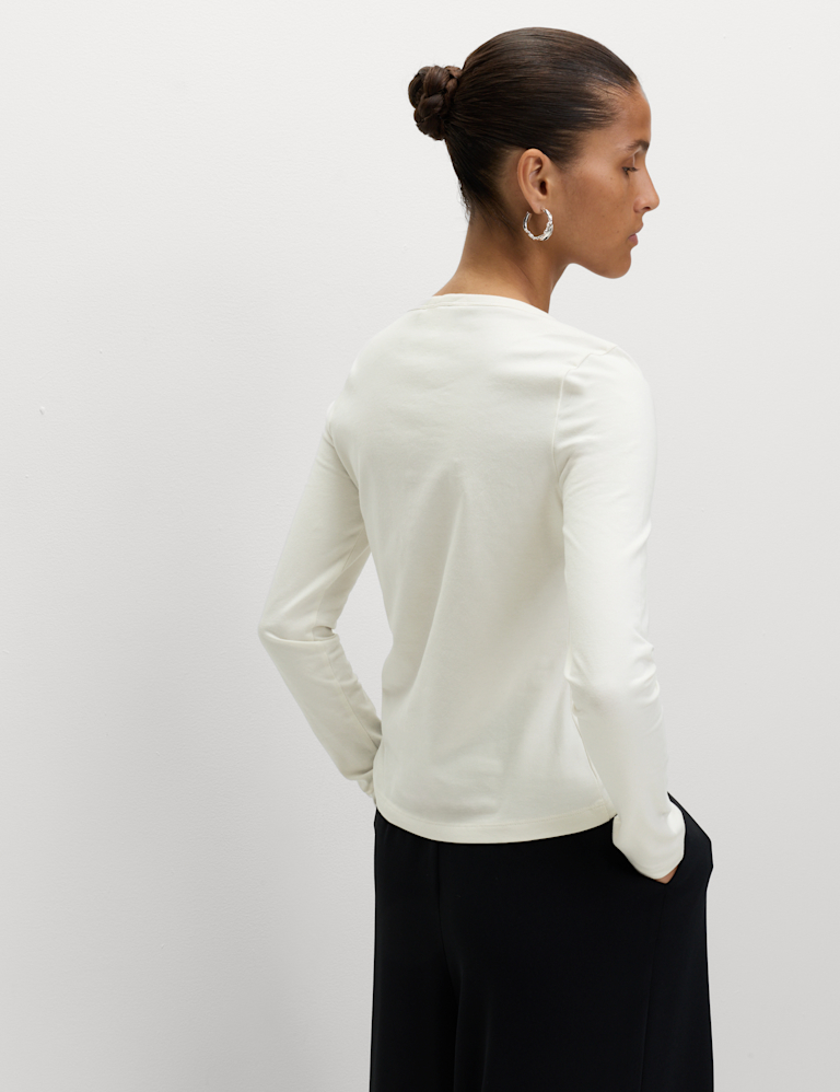 Cotton Rich Garment Dye Henley Top