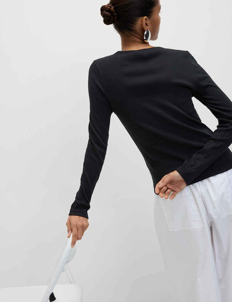 Cotton Rich Ribbed Top