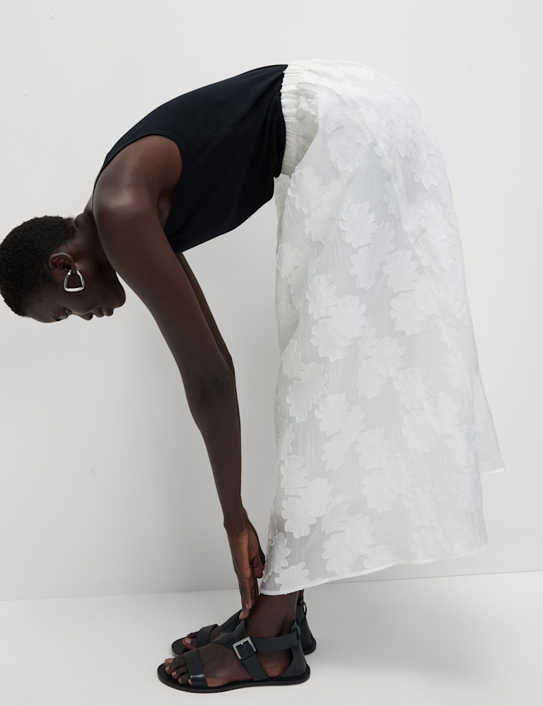 Jacquard Midi Circle Skirt