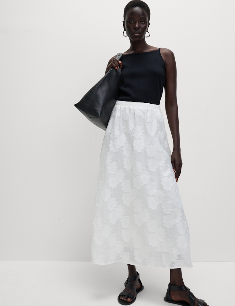Jacquard Midi Circle Skirt