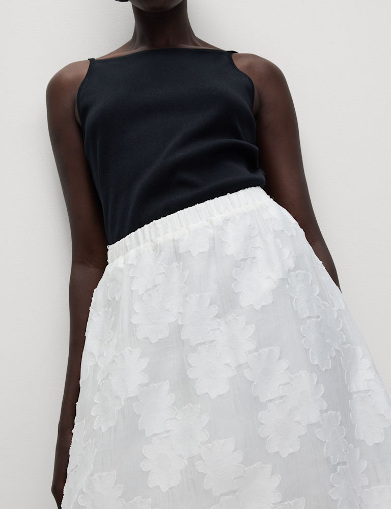 Jacquard Midi Circle Skirt