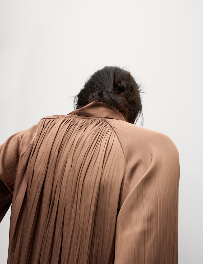 Pleated Collared Shirt