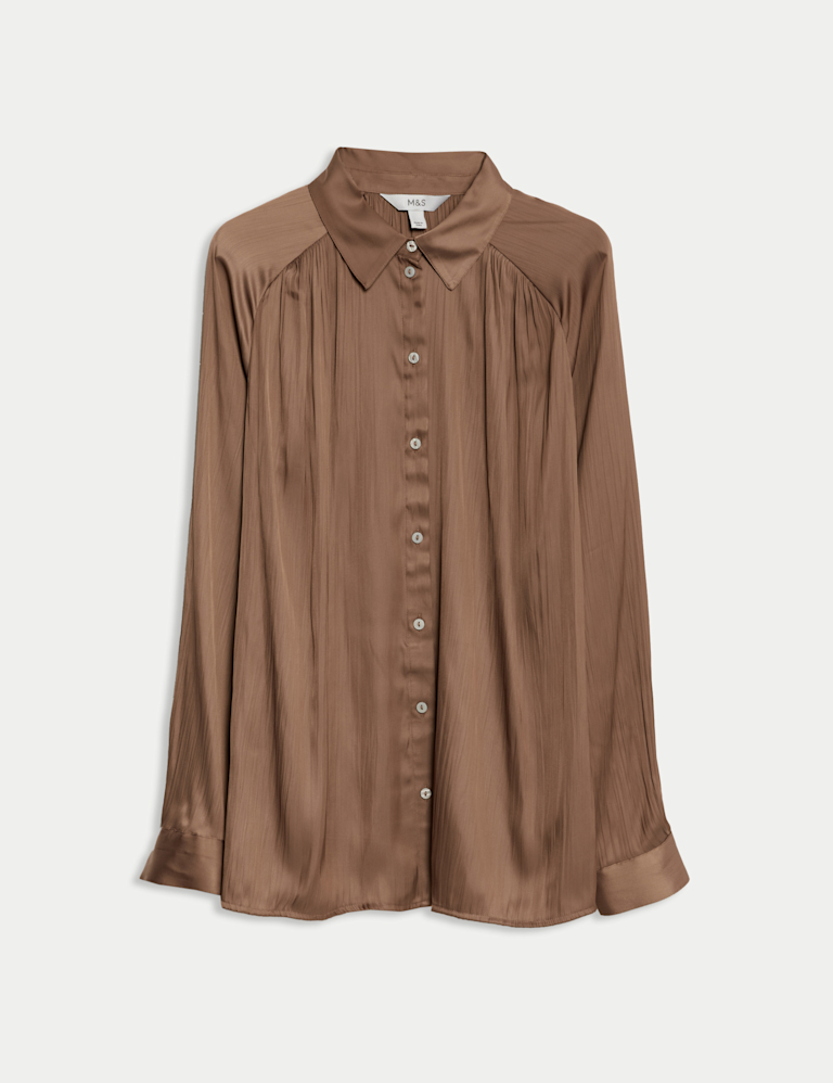 Pleated Collared Shirt