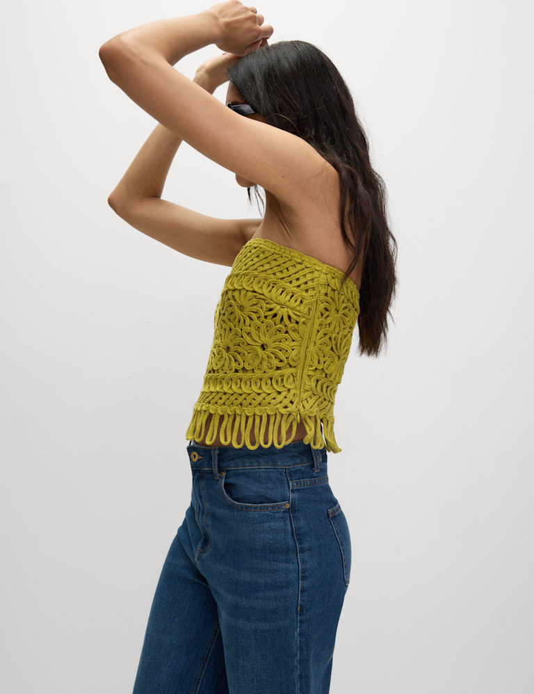 Cotton Rich Broderie Bandeau Top