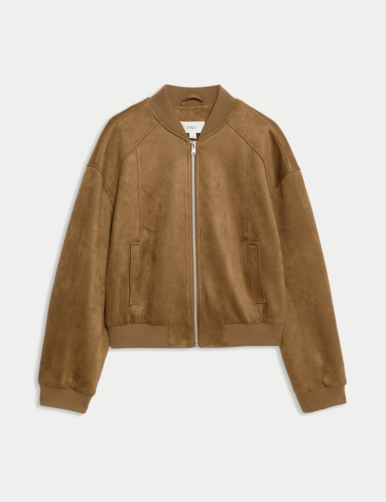 Suedette Lightweight Bomber Jacket