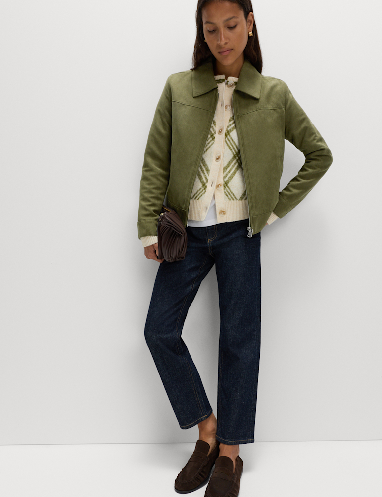 Suedette Harrington Jacket