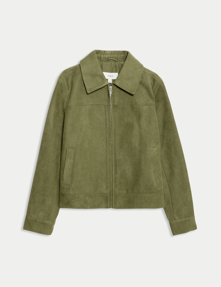 Suedette Harrington Jacket