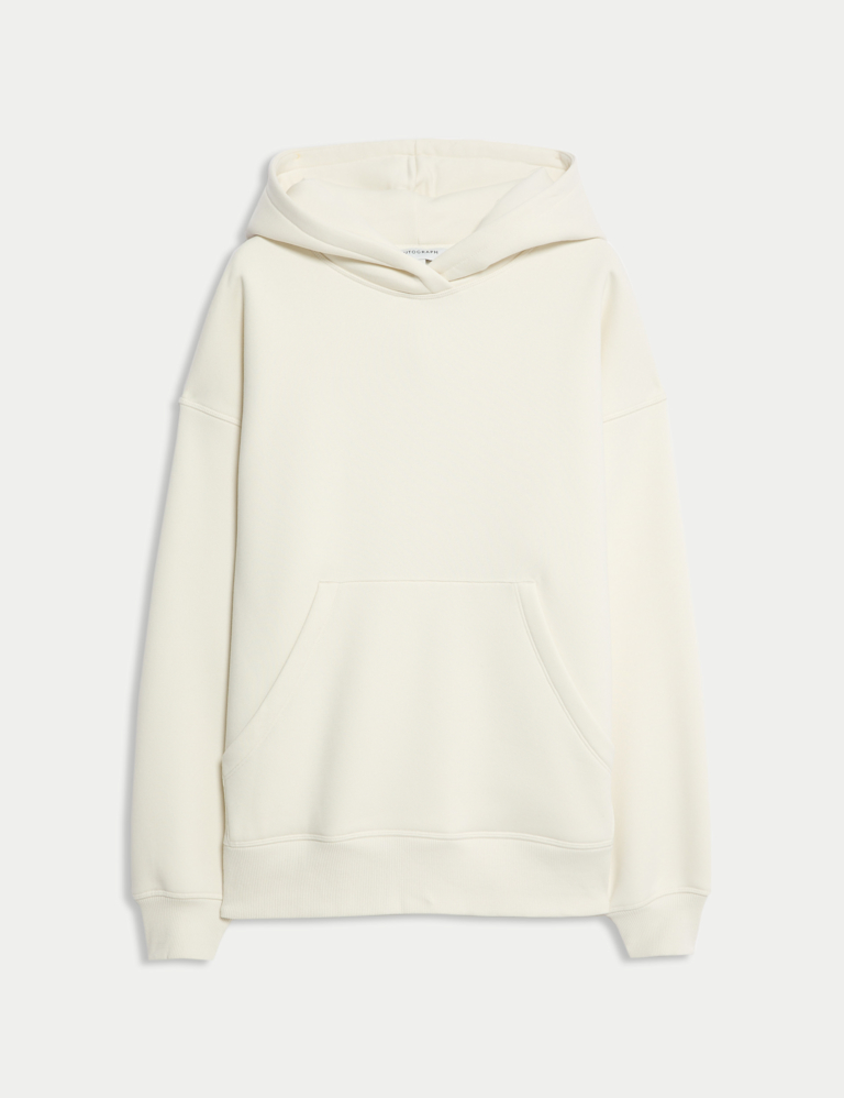 Brushed Cotton Blend Relaxed Hoodie