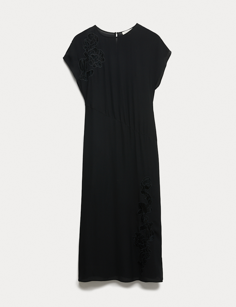 Lace Detail Midaxi Skater Dress