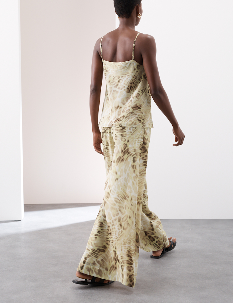 Animal Print Wide Leg Trousers Animal Print Wide Leg Trousers