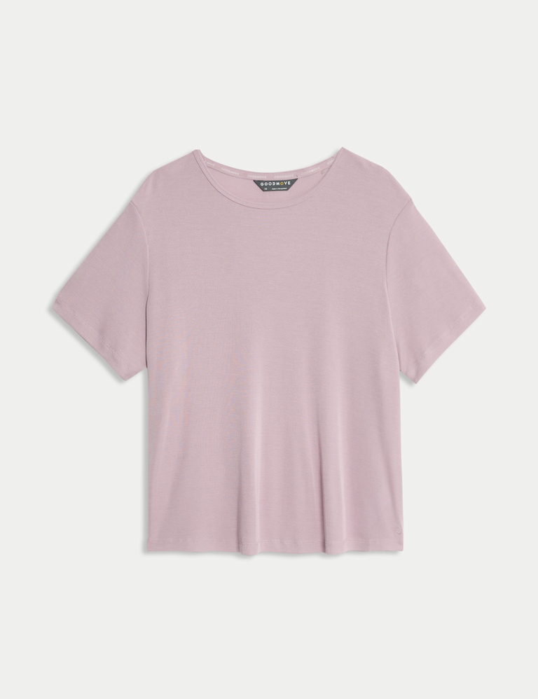 Modal Rich Rib Round Neck Boxy T-Shirt
