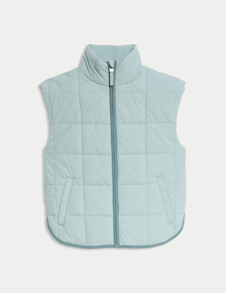 Quilted Funnel Neck Gilet