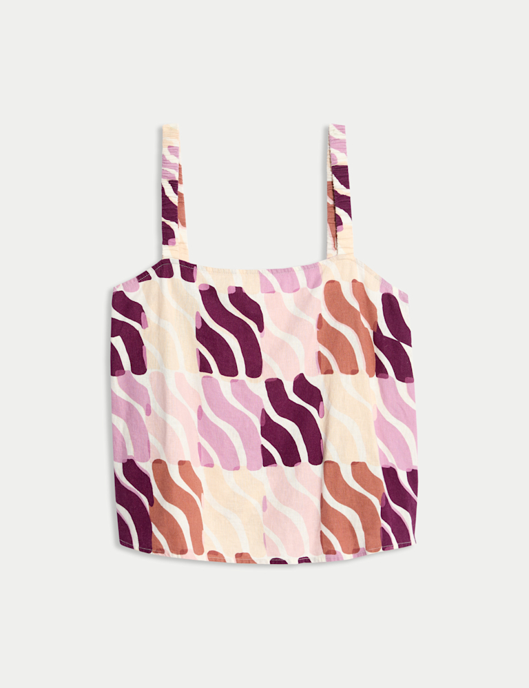 Linen Rich Printed Cami Top