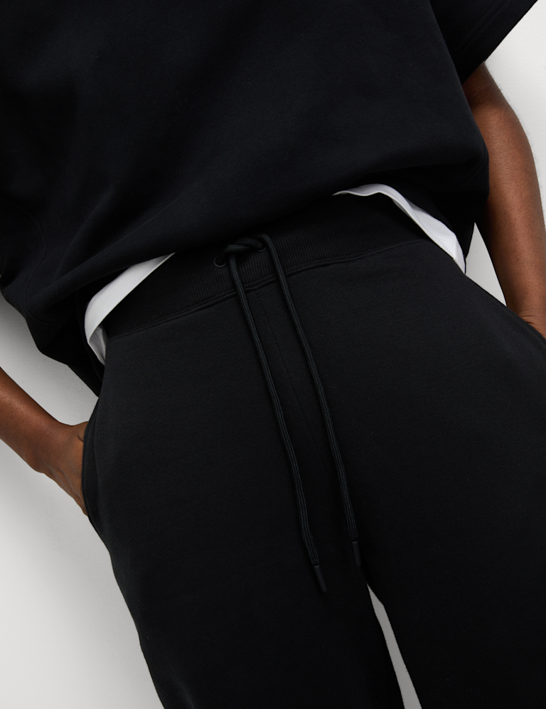 Cotton Rich Drawstring Cuffed Joggers