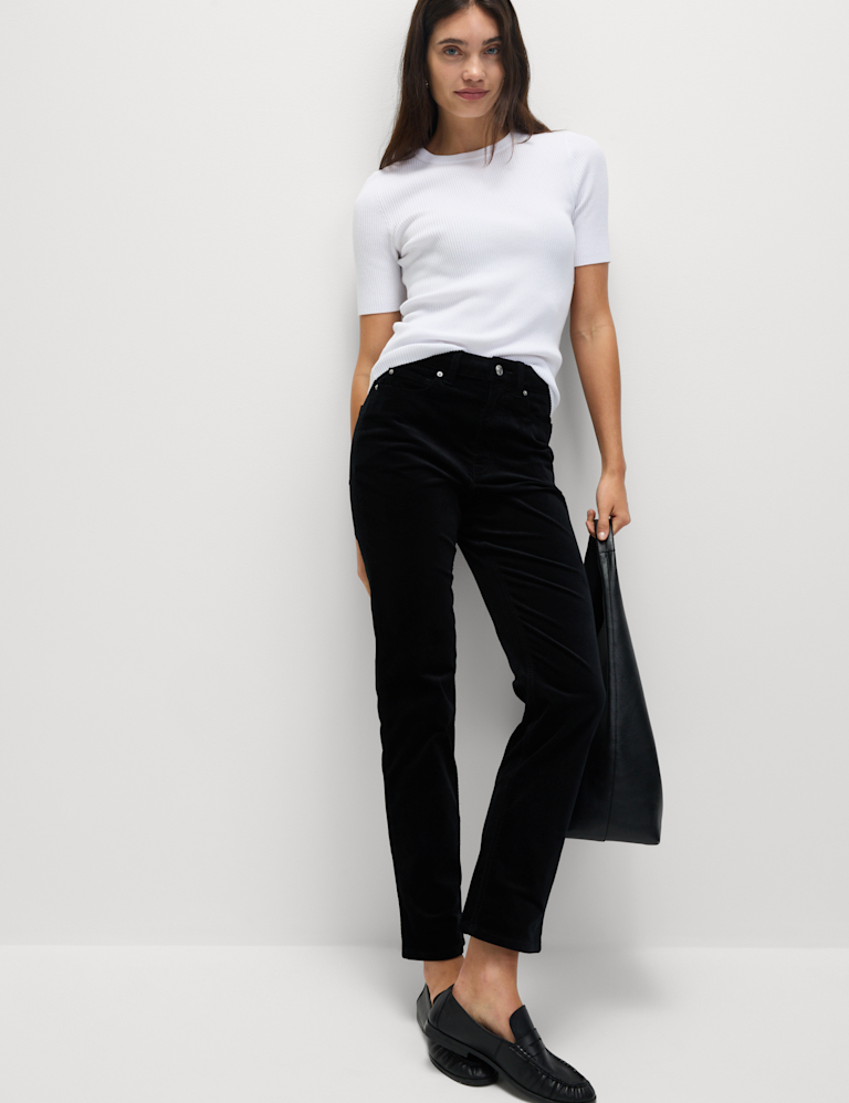 Cord Straight Leg Trousers