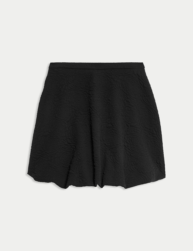 Jacquard Mini Bubble Hem Skirt