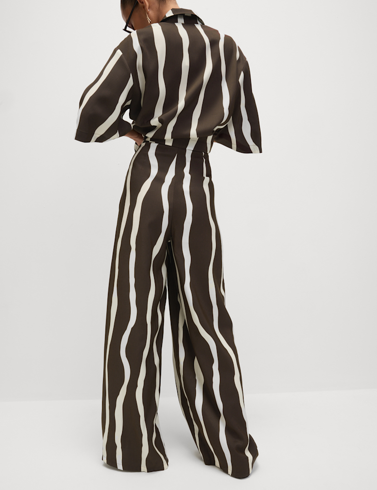 Printed Wide Leg Trousers