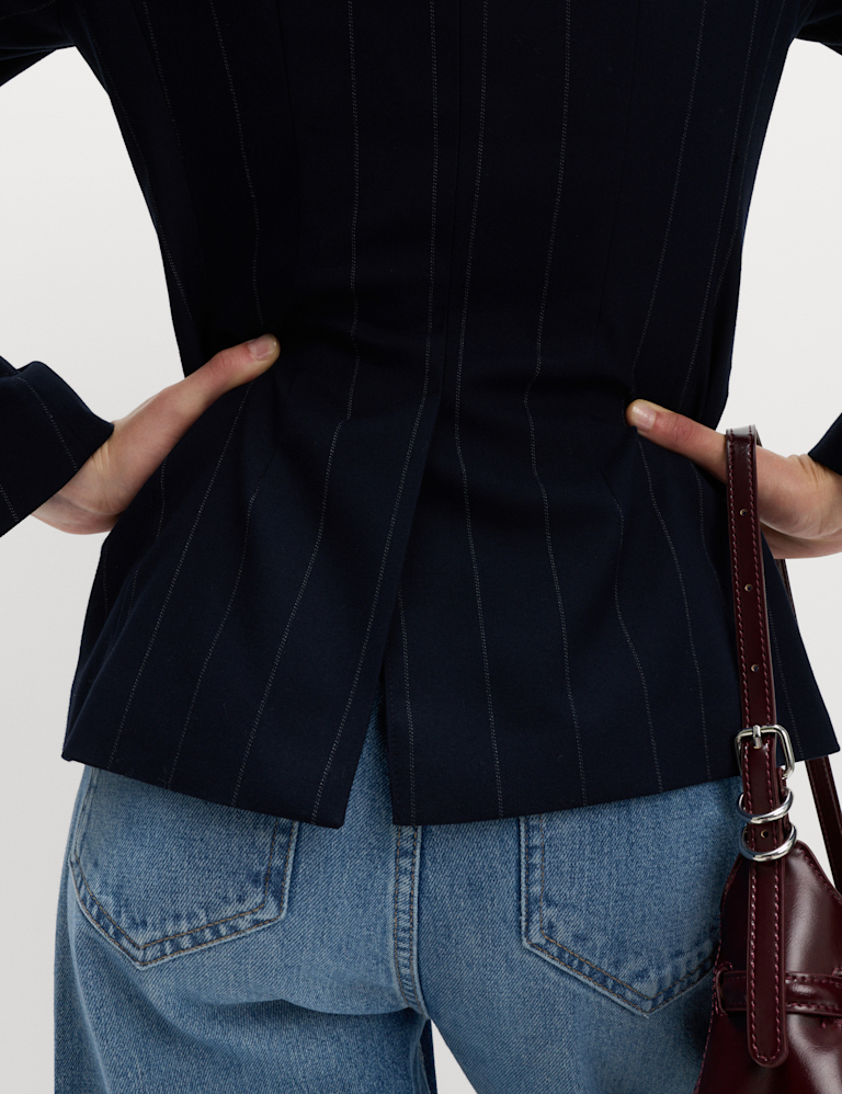 Striped Zip Through Jacket