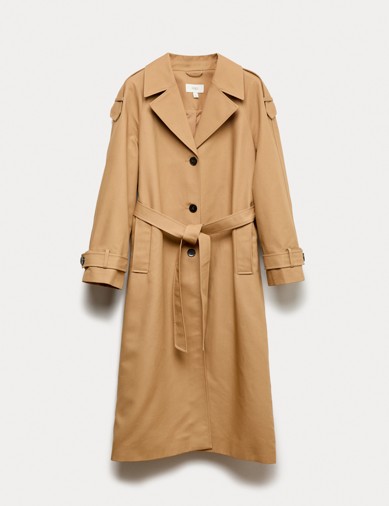 Cotton Rich Belted Longline Trench Coat