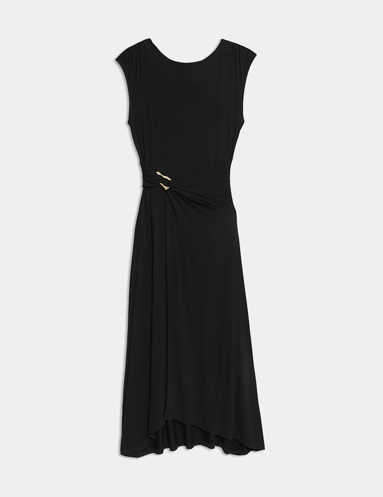 Jersey Twist Front Midaxi Dress