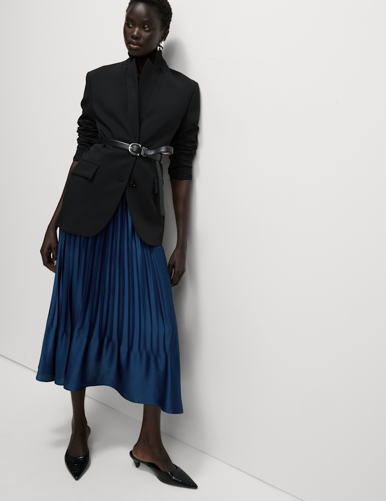 Pleated Midaxi Skirt