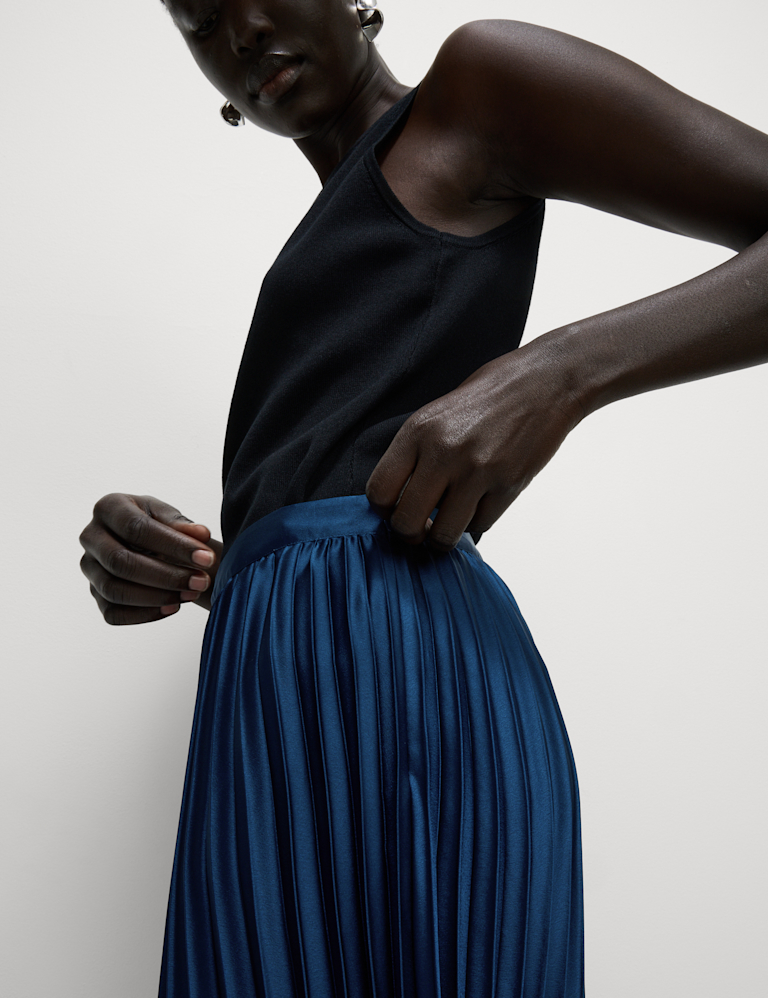 Pleated Midaxi Skirt