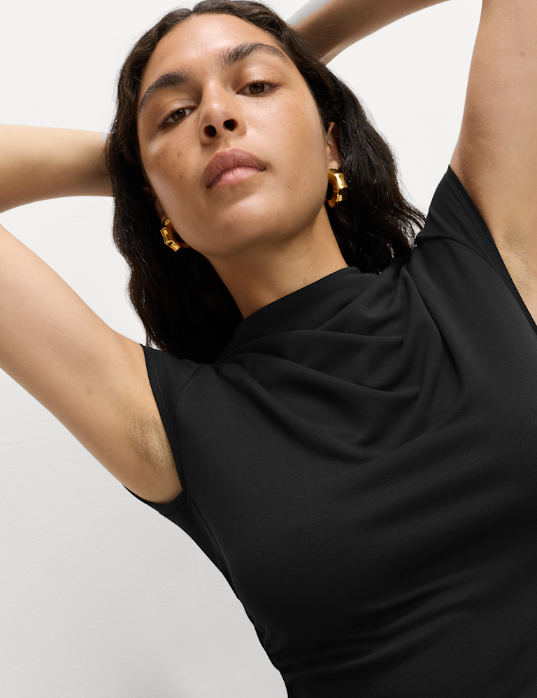 Jersey Pleated Midaxi Dress