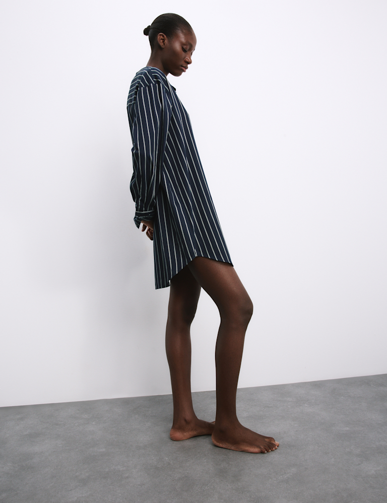 Pure Cotton Striped Nightshirt