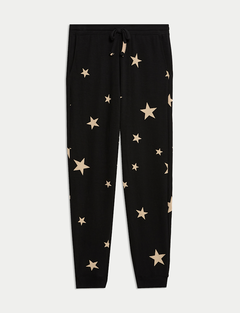 Star Print Cuffed Hem Pyjama Bottoms