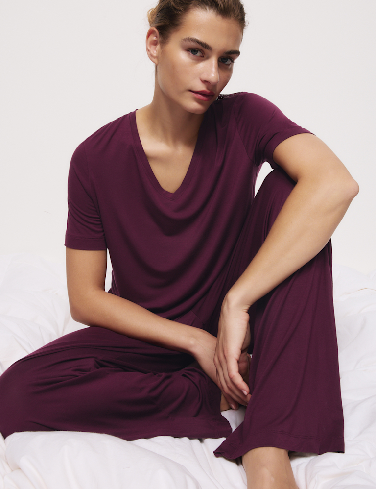 Viscose Lace Pyjama Set