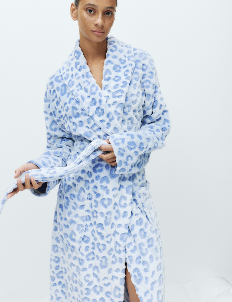 Animal Print Shimmer Dressing Gown