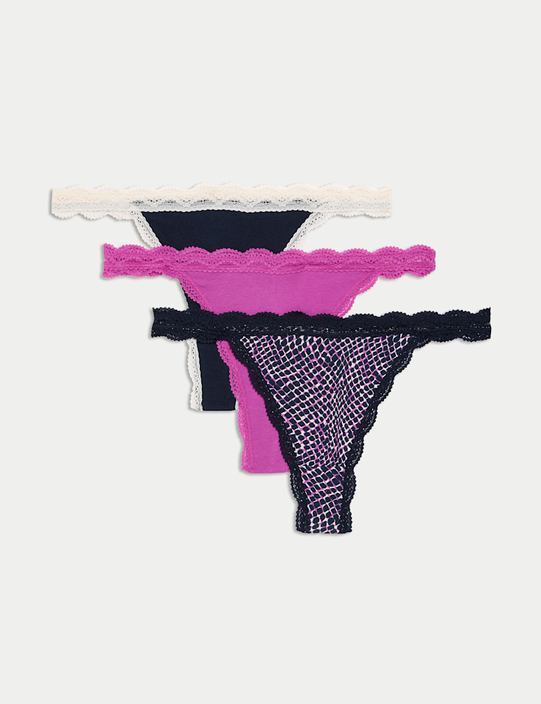 3pk Cotton Rich Tanga Thongs 3pk Cotton Rich Tanga Thongs